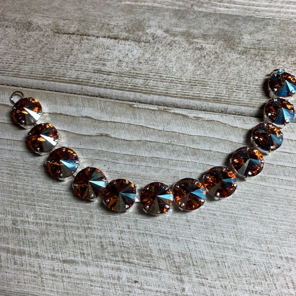 Handmade Swarovski “Light Colorado Topaz Shimmer” - Picture 3 of 8